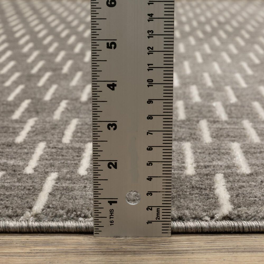 Oriental Weavers Oliver Charcoal and Beige 2'3" x 7'6" Runner, , large
