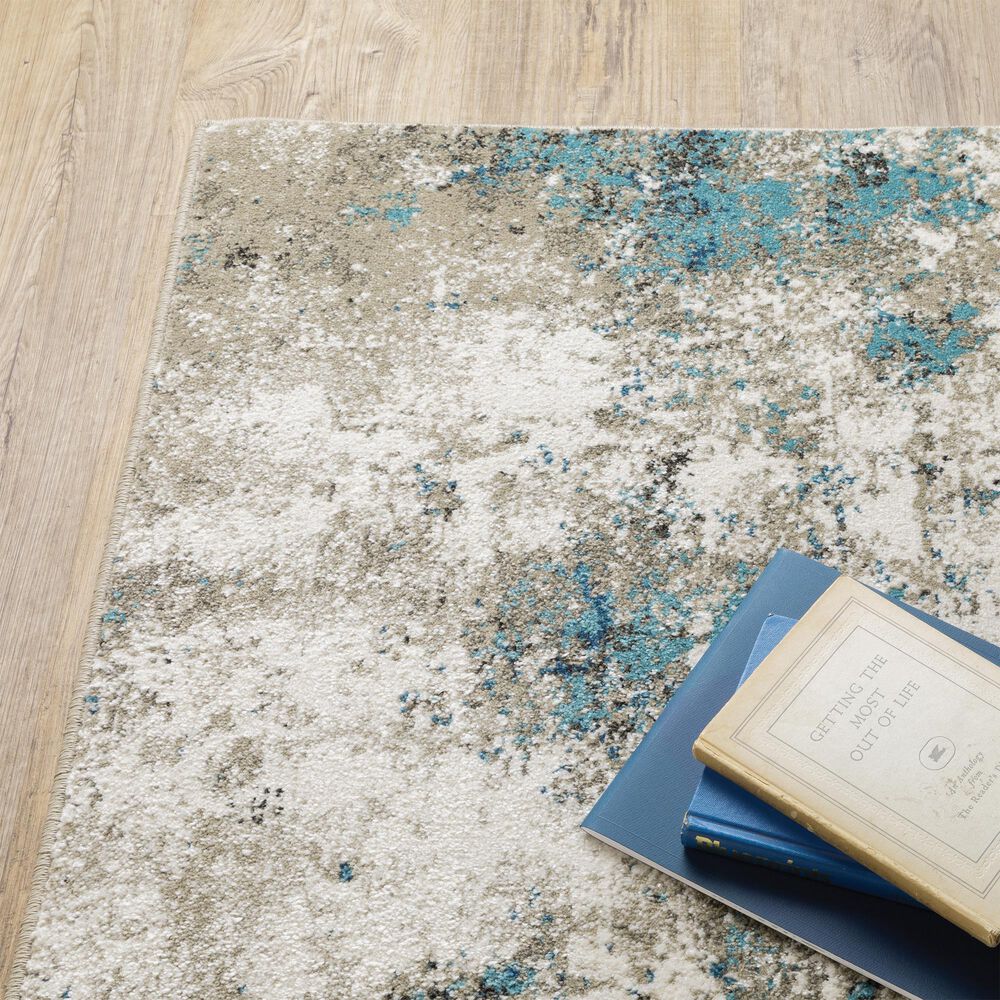 Oriental Weavers Venice Rimini 5&#39;3&quot; x 7&#39;3&quot; Blue and Beige Area Rug, , large