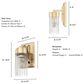 Hunter Gatz 1-Light Wall Sconce in Alturas Gold, , large
