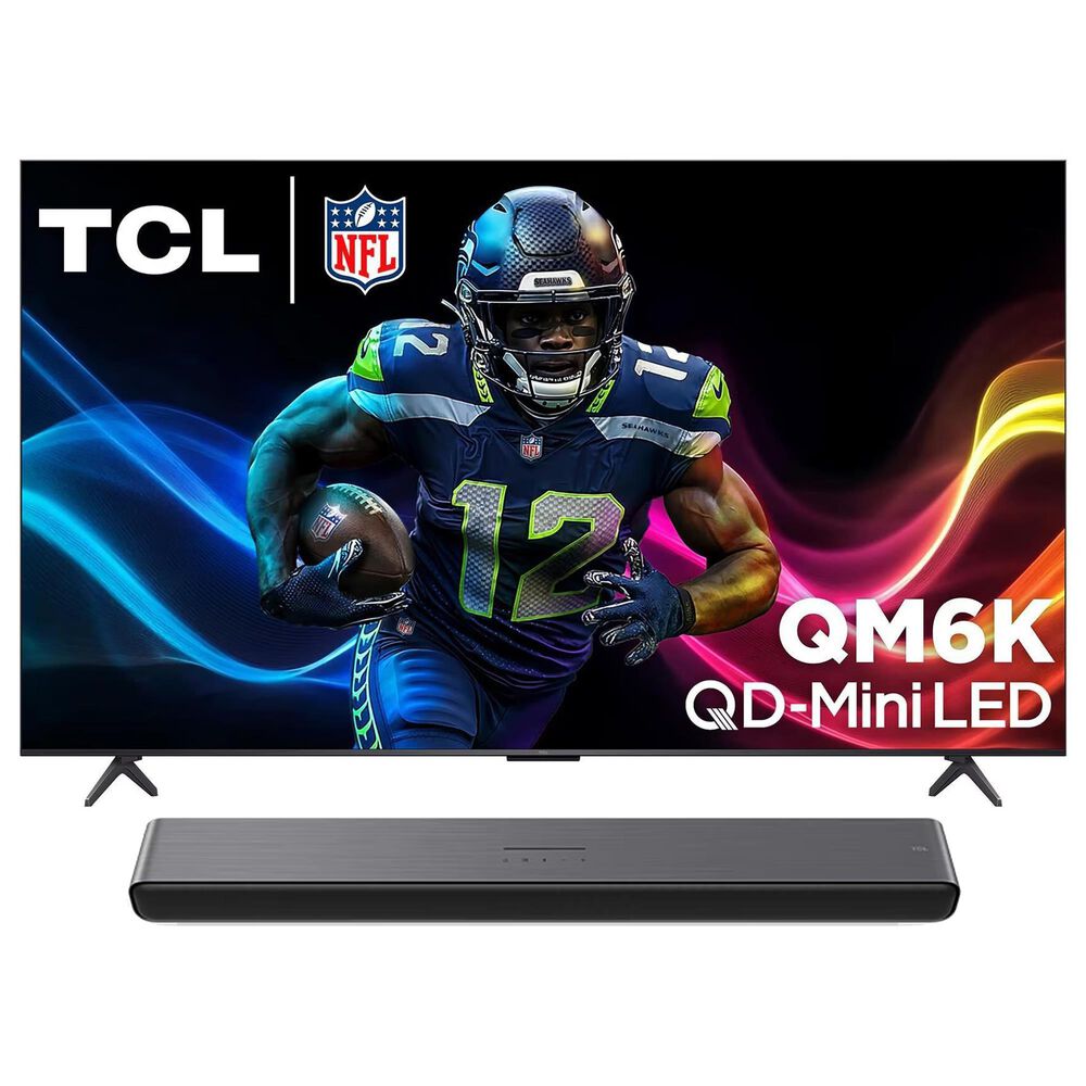 TCL 50" Class QM6K Series 4K UHD HDR QD Mini LED - Smart TV with 2 Channel Soundbar in Black, , large