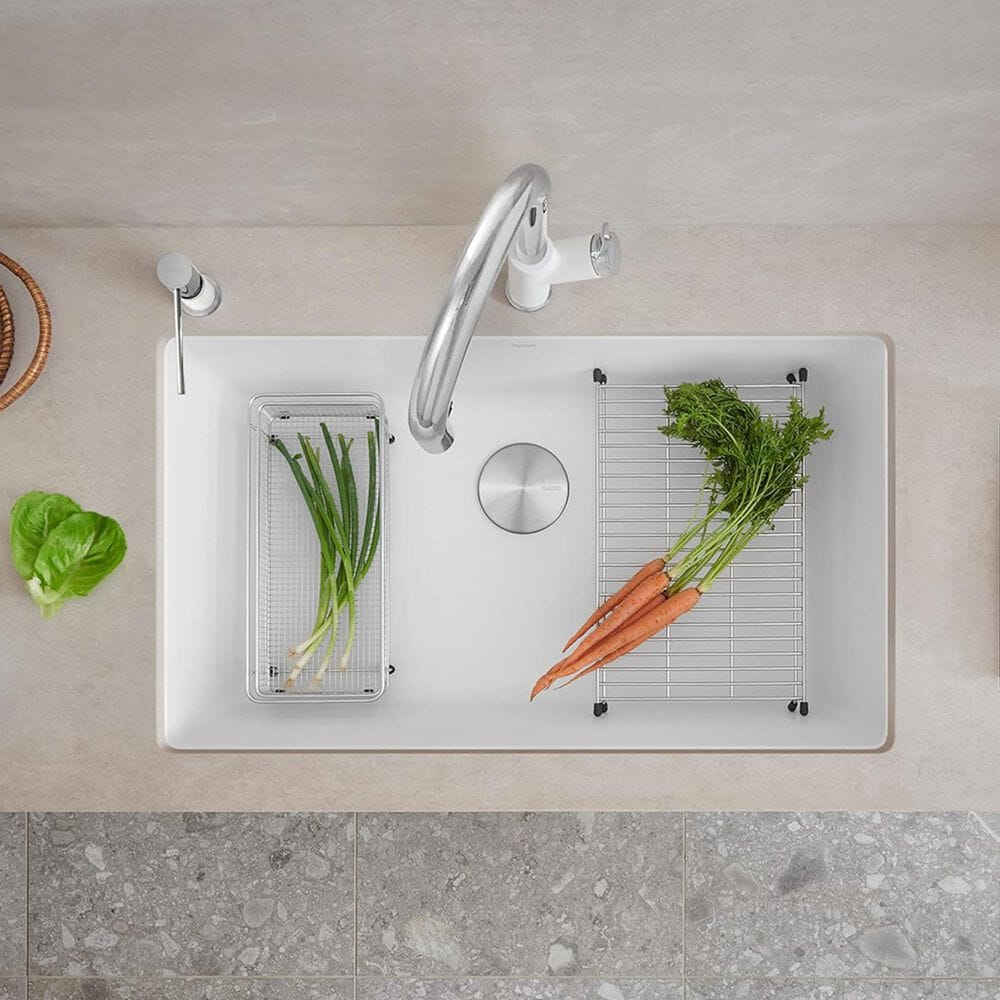 Blanco Precis 32&quot; Super Single Bowl Kitchen Sink in White, , large
