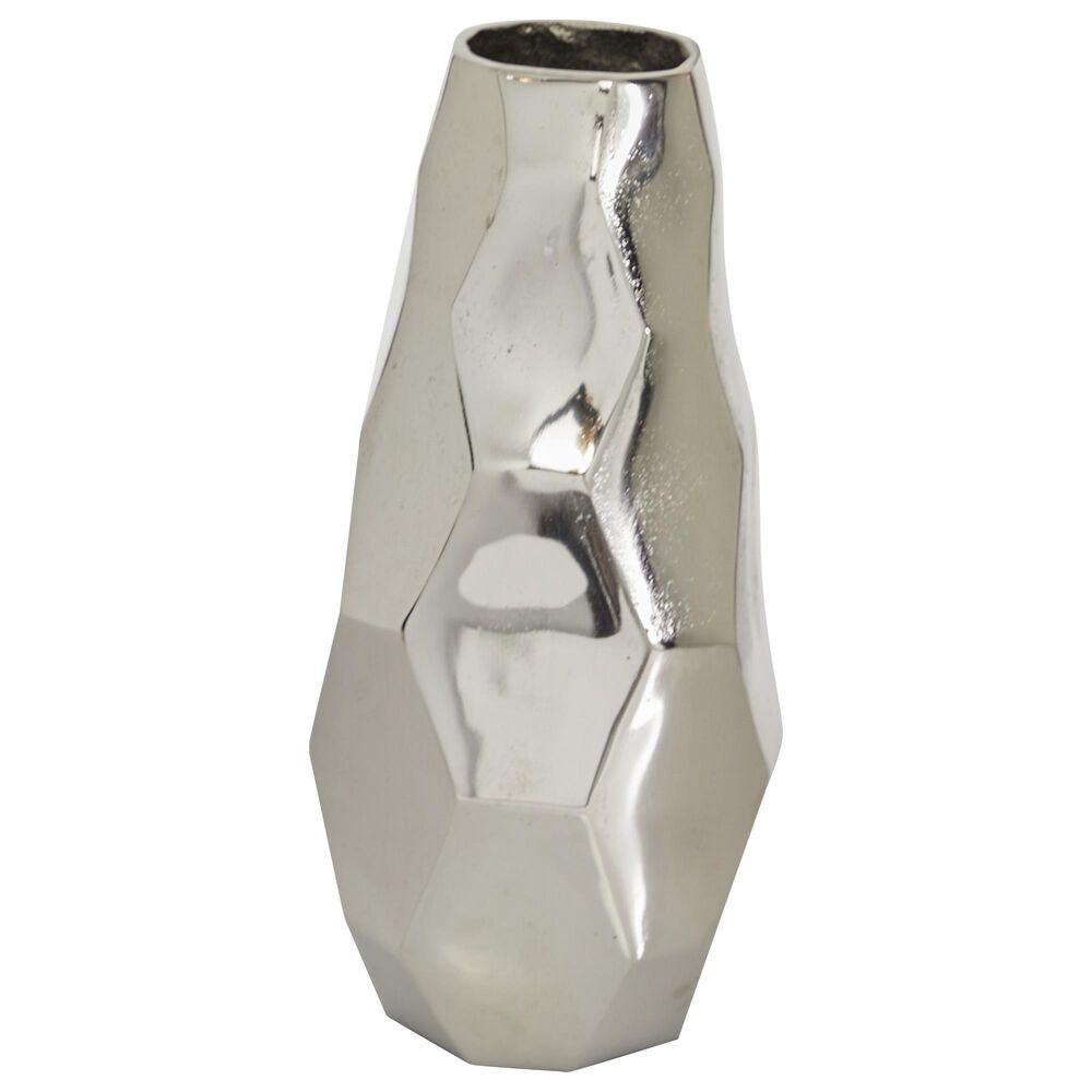 Maple and Jade 15&quot; x 7&quot; Vase in Silver, , large