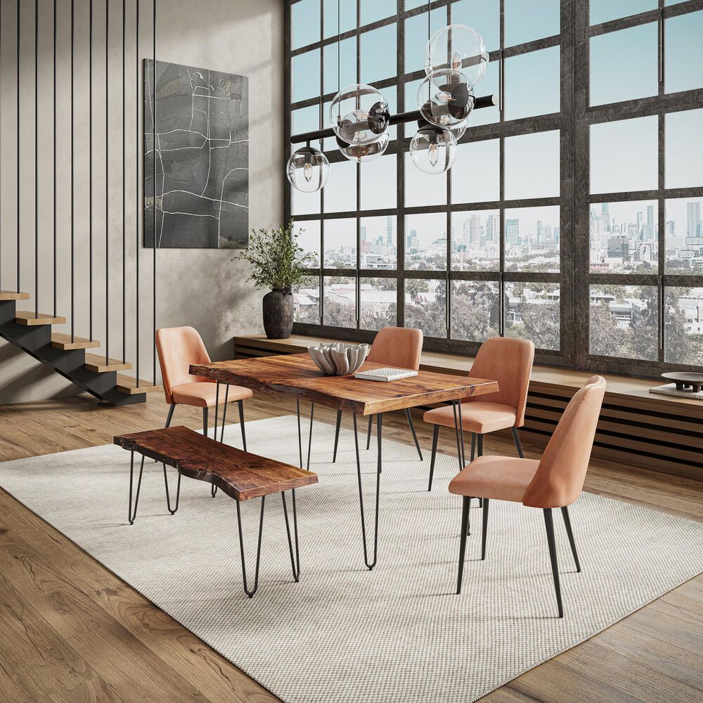 Waltham Nature&#39;s Edge 60&quot; Dining Table in Chestnut and Black - Table Only, , large