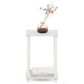 HOMLUX Simplistic 1-Tier End Table in White, , large