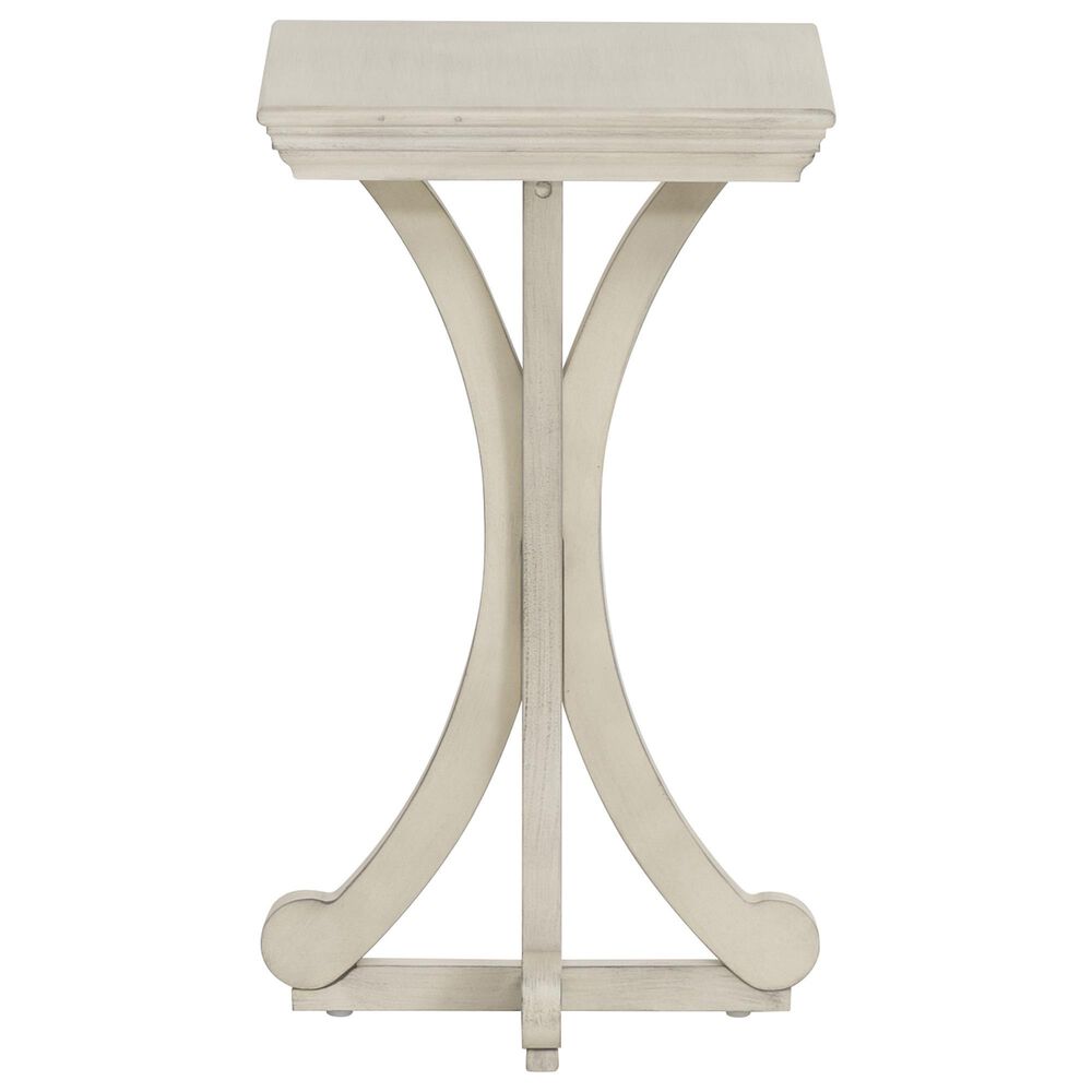Linden Boulevard Dylan Sculptural Pedestal End Table in White, , large