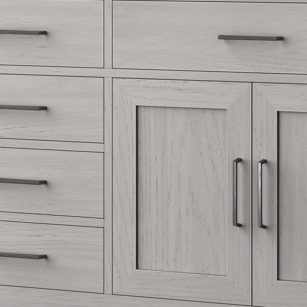 Lexora Home Abbey 80&quot; Double Bathroom Vanity in White Oak with 2 cm White Quartz Top and Rectangular Sinks, , large
