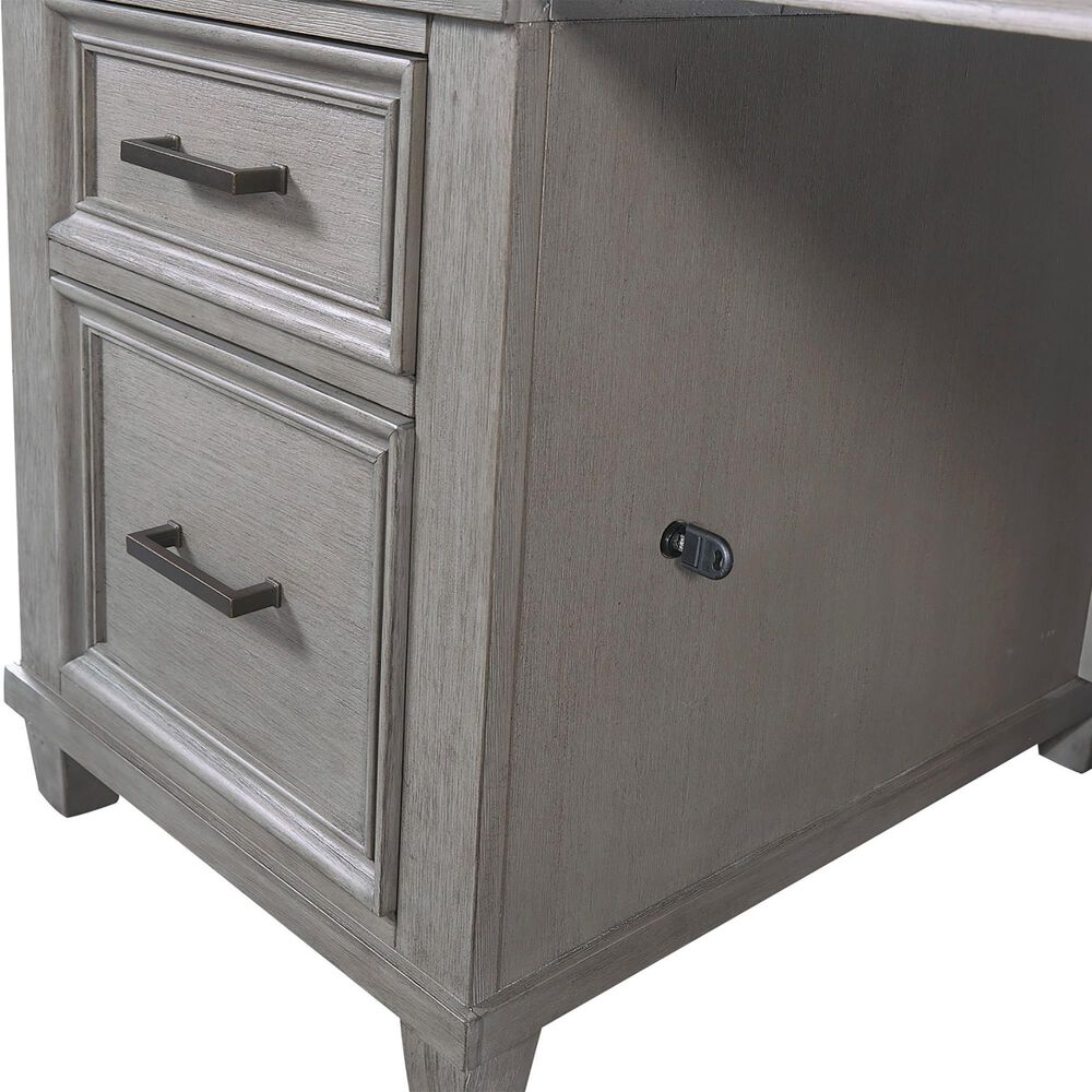 Riva Ridge Caraway 66&quot; Executive Desk in Aged Slate and Brown, , large
