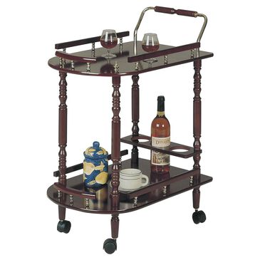 Pacific Landing Serving Cart with Brass Accents, , large