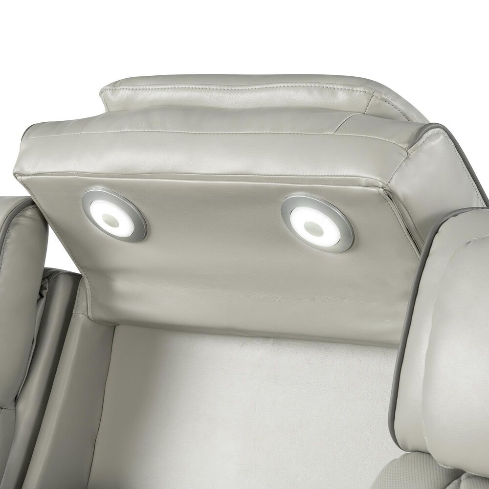 Titanic Furniture All Star Power Reclining Sofa with Power Headrest in Gray, , large