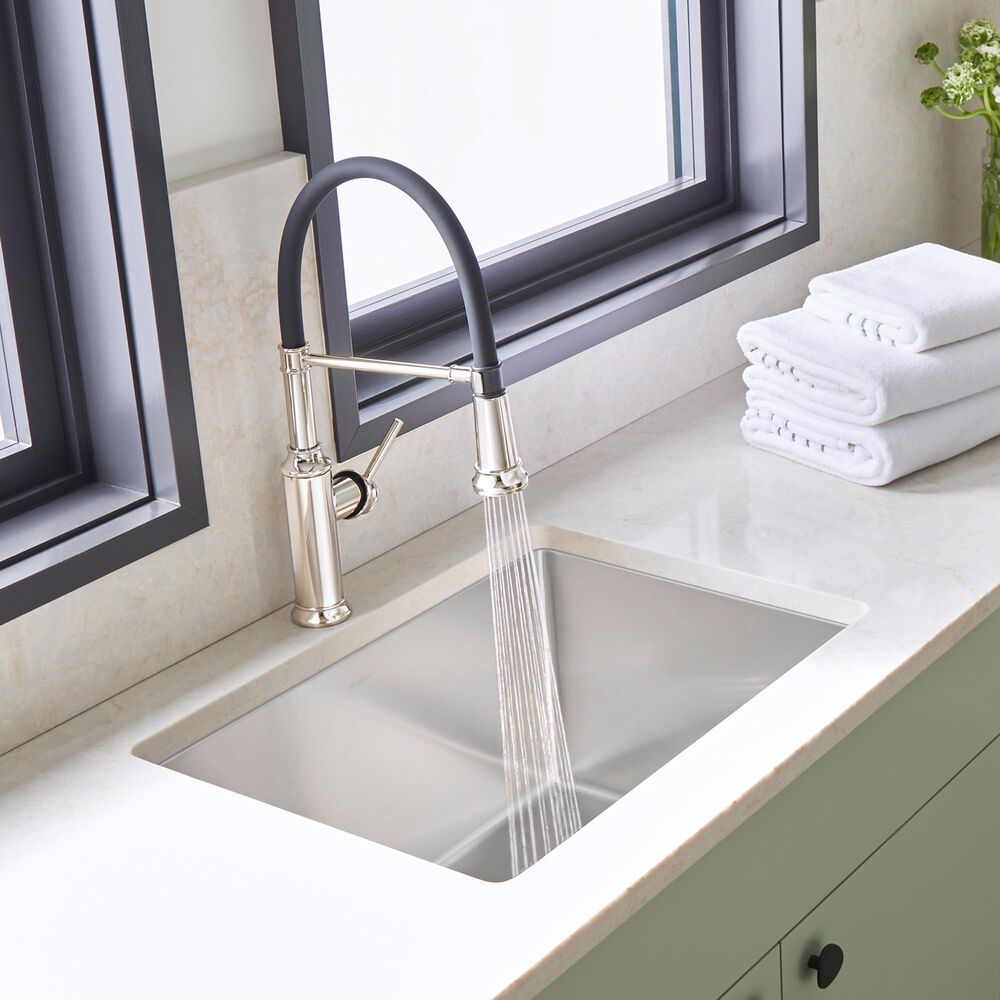 Blanco Quatrus 25&quot; R15 Dual Mount Laundry Sink in Refined Brushed, , large