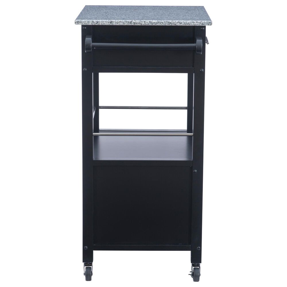 Linon Home Decor Mitchell Kitchen Cart in Black and Grey, , large