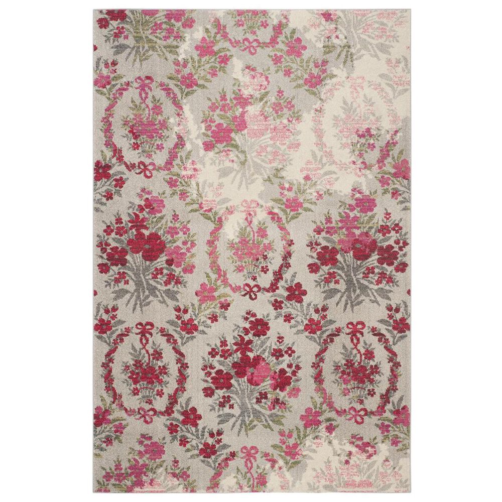 Safavieh Monaco MNC205R 3" x 5" Ivory and Pink Area Rug, , large