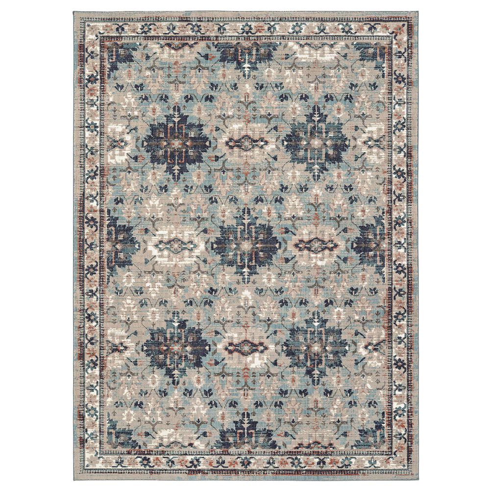 Karastan Soiree Shelburne 91978-60129 2'4" x 7'10" Robins Egg Area Rug, , large