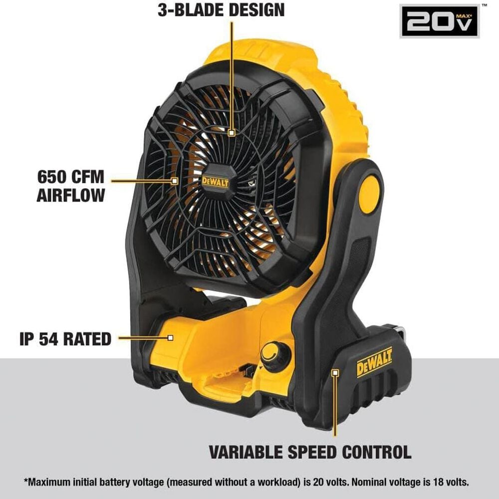 DeWALT 20v Max Jobsite Fan, , large