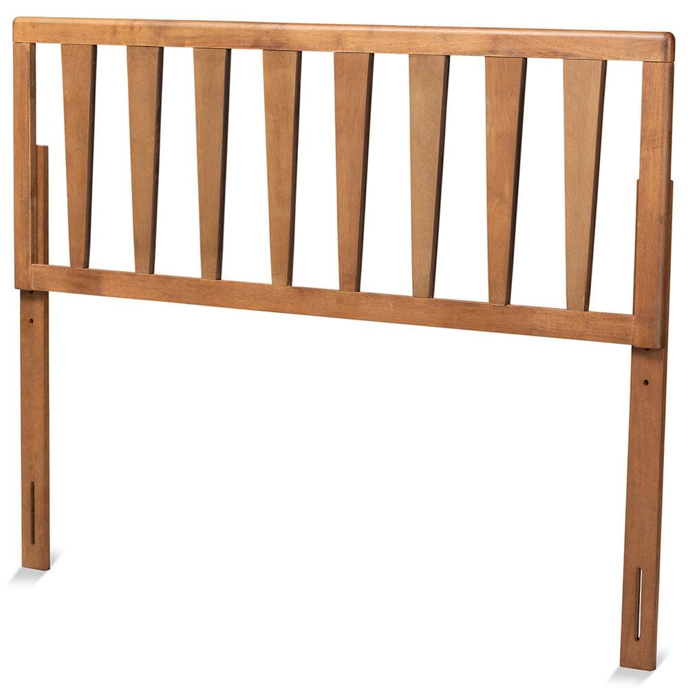 Baxton Studio Duncan King Slat Headboard in Ash Walnut, , large