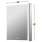 Lexora Home Mesa 20" x 32" LED Mirror Medicine Cabinet with Defogger in Aluminium, , large