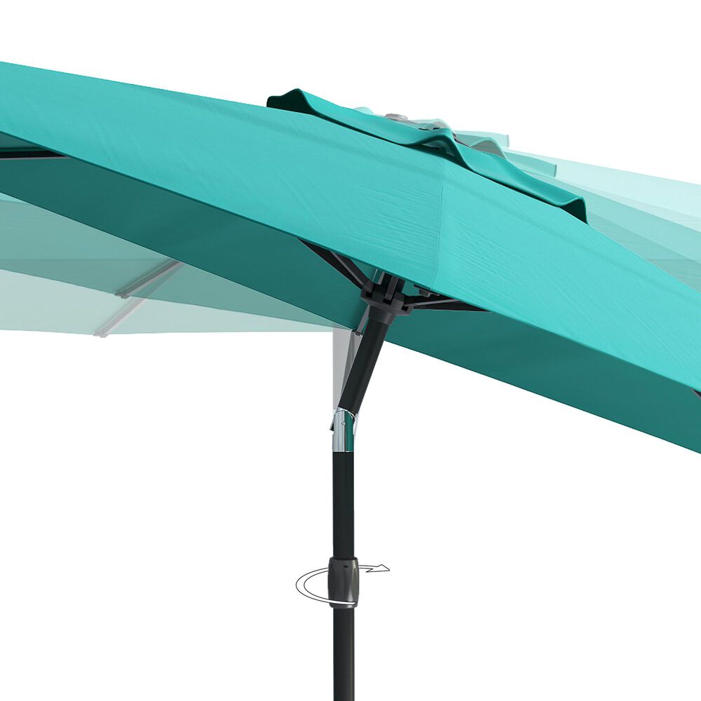 CorLiving 10&#39; UV &amp; Wind Resistant Patio Umbrella in Turquoise Blue, , large