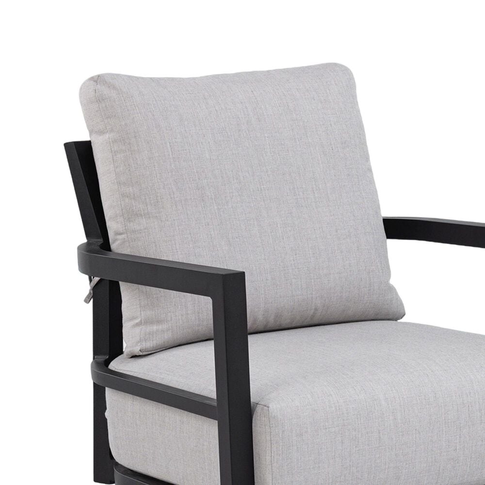 Hearth and Haven Outdoor Swivel Lounge Chair in Ember Black, , large