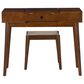 Linon Home Decor Camila Vanity with Stool in Walnut, , large