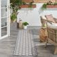 Nourison Twist Reversible 2"2" x 8" Blue Indoor/Outdoor Runner, , large