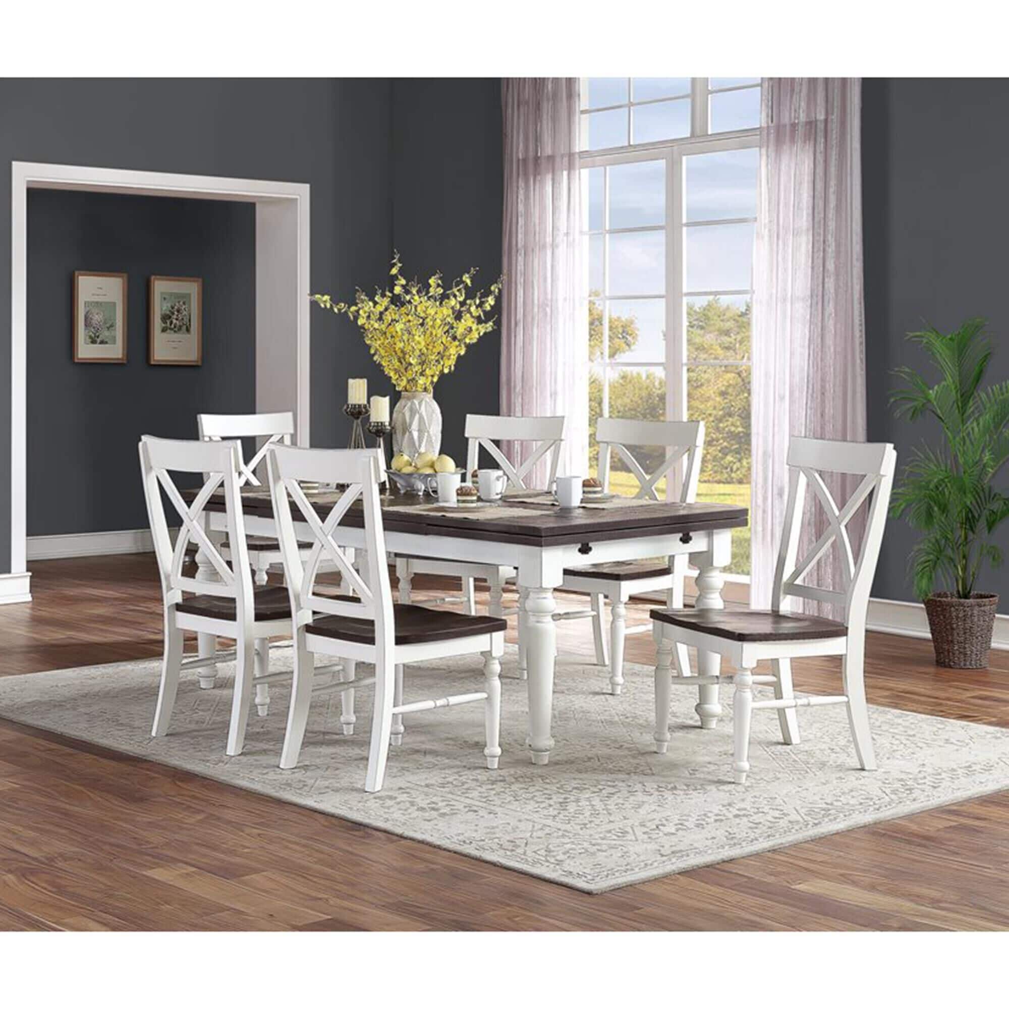 Golden Wave Furniture Mountain Retreat 7 Piece Dining Set in