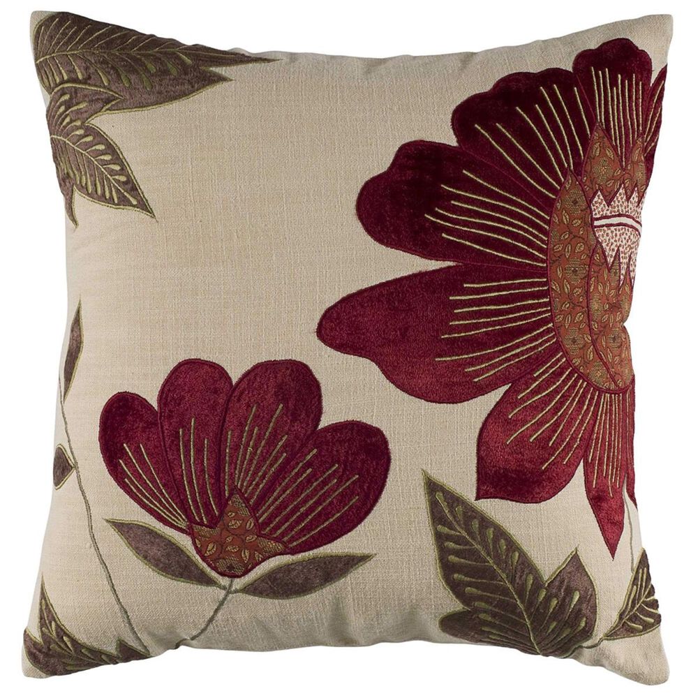 Rizzy Home 18" x 18" Pillow Cover in Red and Natural, , large