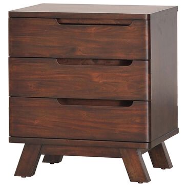 Napa Furniture Design Sahara 3-Drawer Nightstand in Dark Mahogany, , large