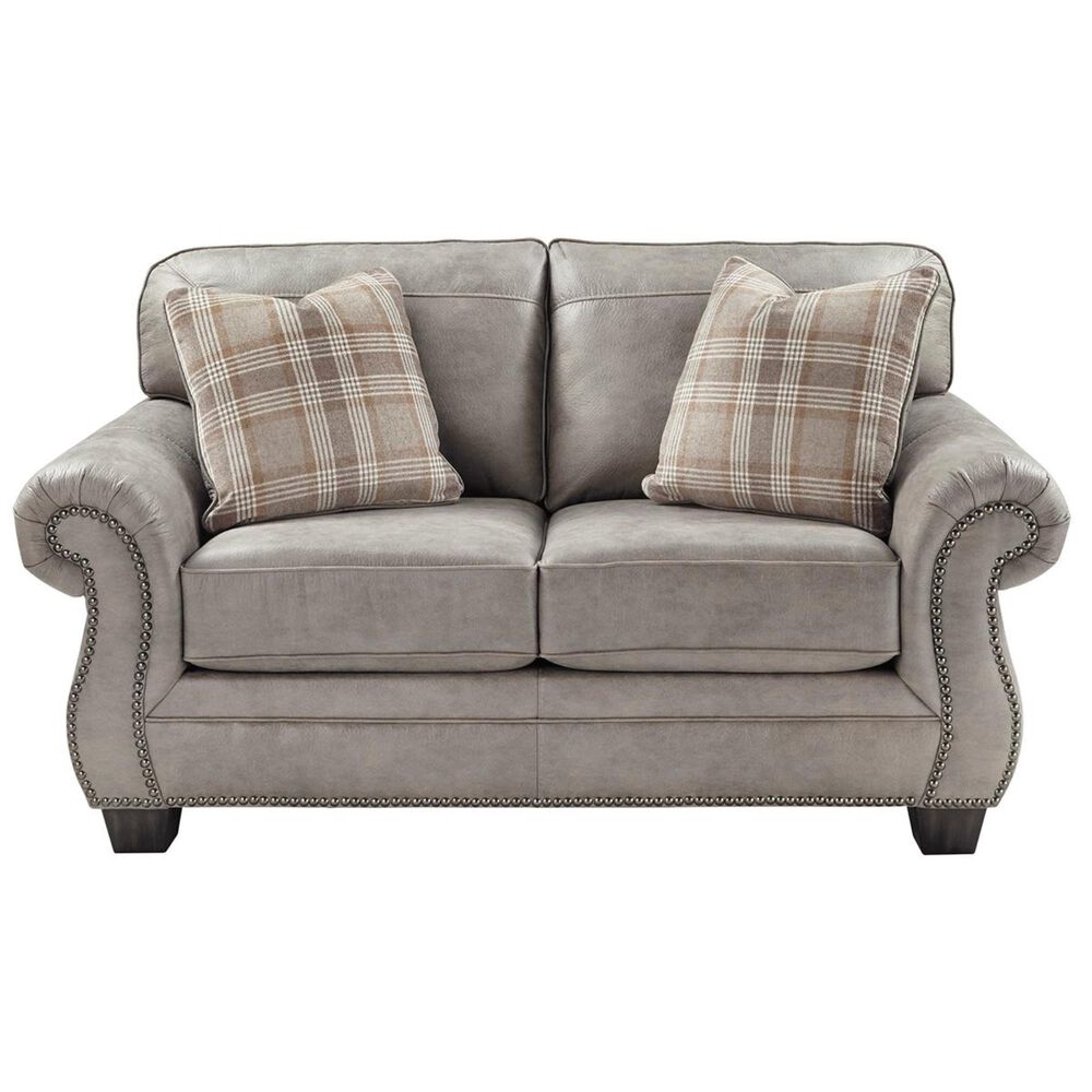 Ashley Olsberg Loveseat in Steel, , large