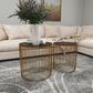 Maple and Jade Accent Table in Gold and Dark Gray (Set of 2), , large