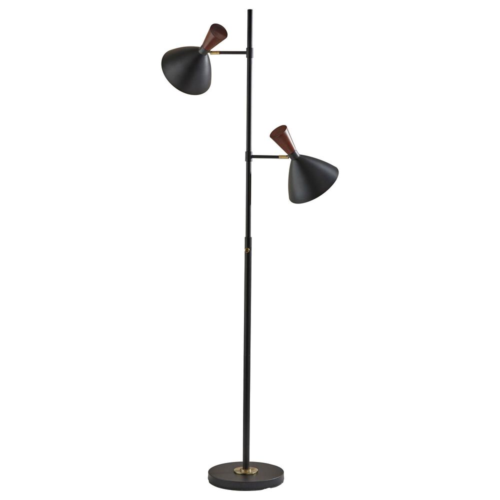 Adesso Arlo Tree Lamp in Black and Antique Brass, , large