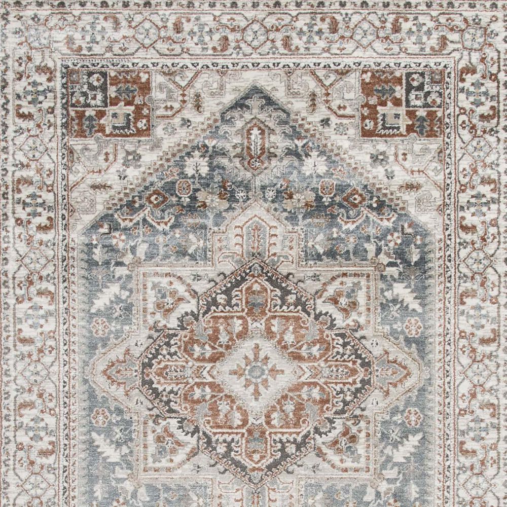 Central Oriental Landscape Nash 5&#39; x 7&#39;6&quot; Harbour and Canyon Rose Area Rug, , large