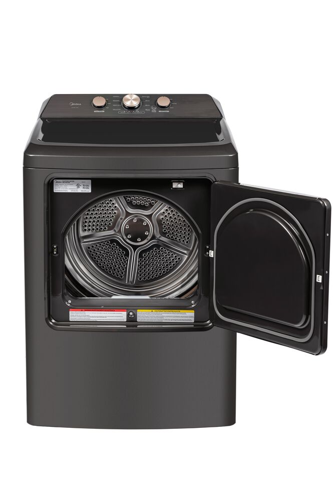 Midea 7 Cu. Ft. Tumble Electric Dryer in Metallic Grey, , large
