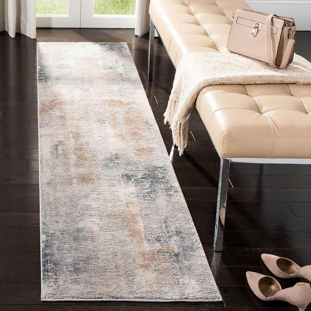 Safavieh Invista  INV431 2&#39; x 8&#39; Cream and Grey Runner, , large