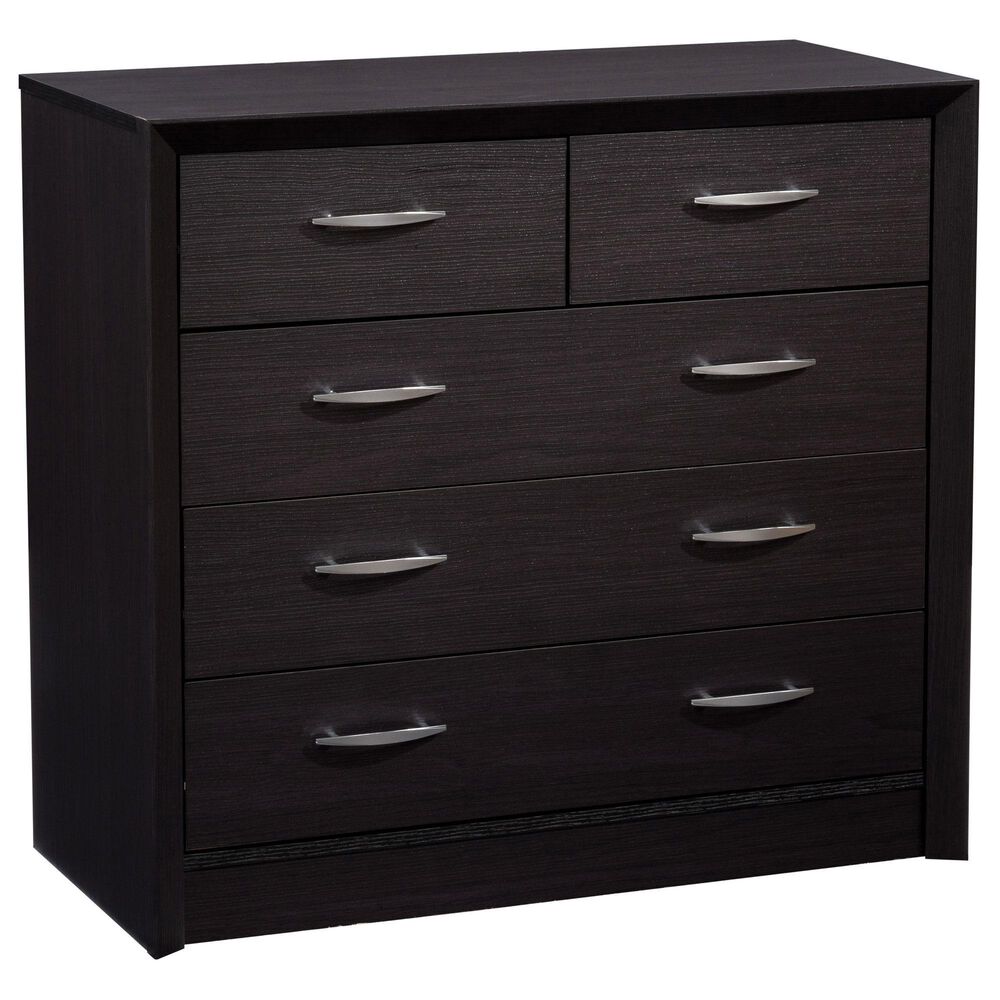 CorLiving Newport 5 Drawer Dresser in Black Oak, , large