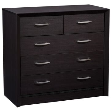 CorLiving Newport 5 Drawer Dresser in Black Oak, , large