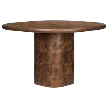 Four Hands Malko Dining Table-Dark Brown Mappa Burl-Dark Brown Rubberwood, , large