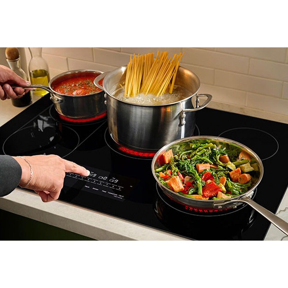 LG 2-Piece Kitchen Package with Stainless Steel 6.4 Cu Ft. Combination Wall Oven and Black 30" Smart Electric Cooktop, , large