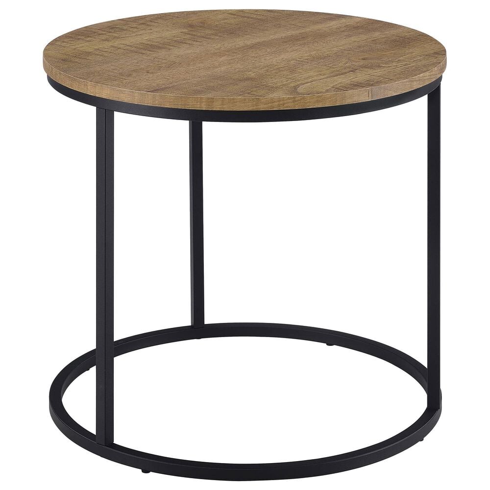 Pacific Landing Lainey Round End Table in Mango and Black, , large