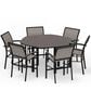 Telescope Casual Bazza Hex 62" Hexagon Balcony Table in Black, , large