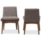Baxton Studio Nexus Side Chair with Gravel Cushion in Walnut Brown (Set of 2), , large