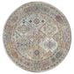 Safavieh Aria ARA127C 6"6" Round Cream and Multicolor Area Rug, , large
