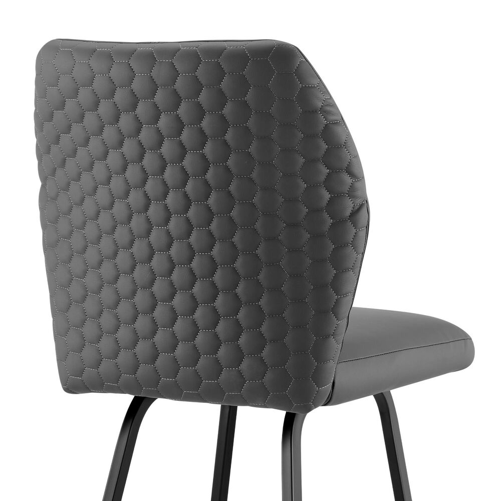Blue River Tandy 26&quot; Swivel Counter Stool in Gray and Matte Black, , large