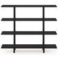HOMLUX Turn-N-Tube 4-Tier Wide Display Shelf in Espresso and Black, , large