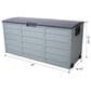 Hearth and Haven 75-Gallon Outdoor Plastic Deck Box with Built-In Wheels in Gray, , large