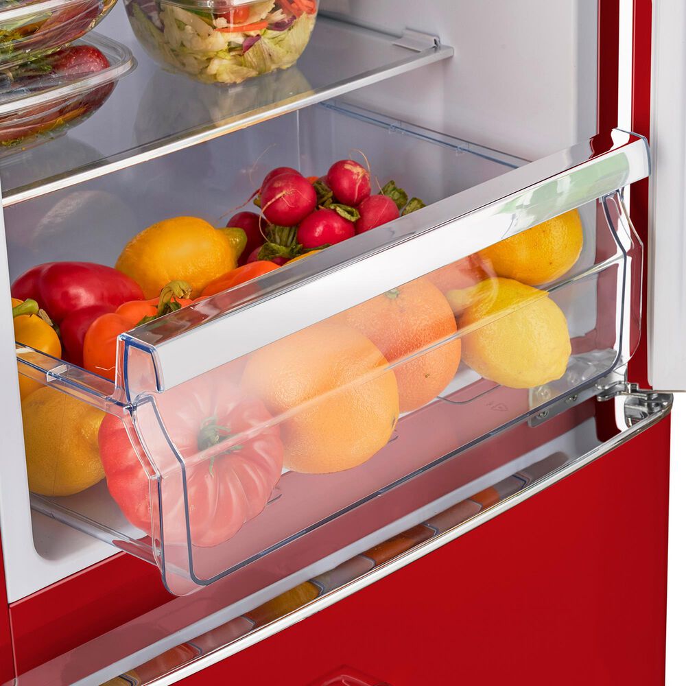 Unique Appliances Classic Retro 9 Cu. Ft. Bottom Freezer Regfrigerator In Candy Apple Red, , large