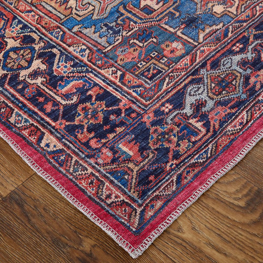 Feizy Rawlins 39HHF 3&#39;11&quot; x 6&#39; Red and Navy Area Rug, , large