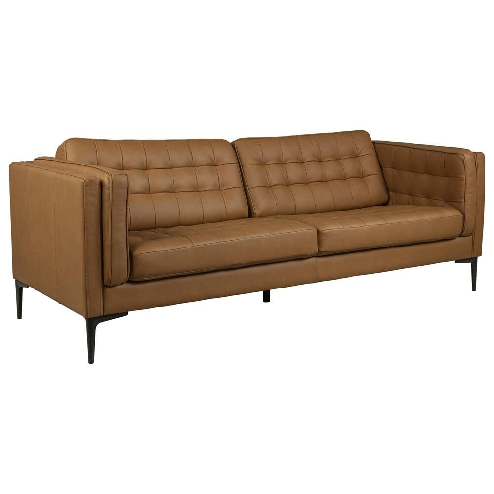 Superb Leather Leather Stationary Sofa in Oslo Antelope, , large