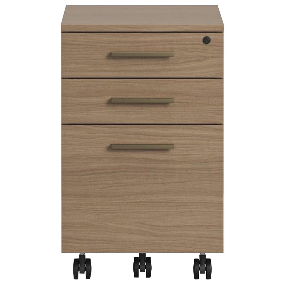BDI Sequel Studio Mobile File Pedestal in Neo Oak and Bronze, , large