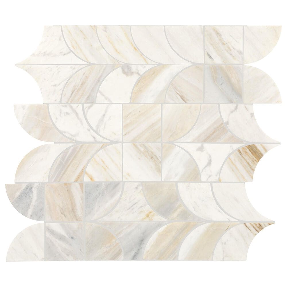 Dal-Tile Gamma Bella 14" X 16" PATCHWORK Natural Stone Mosaic Sheet, , large
