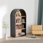 Hearth and Haven 4-Tier Arched Bookshelf in Black, , large